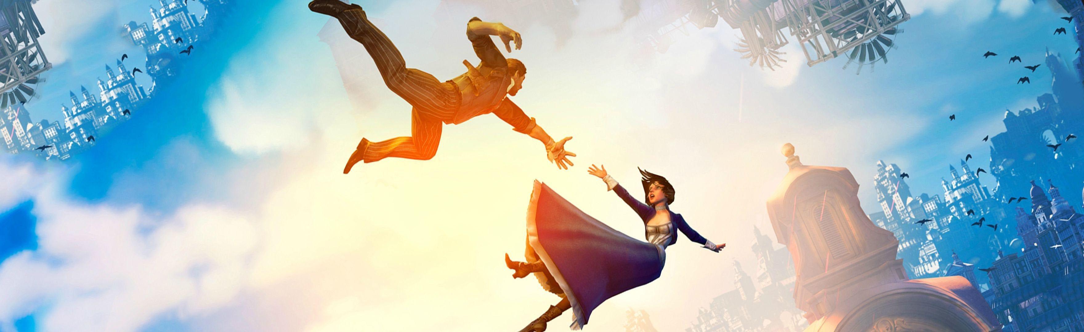 3520x1080 Bioshock Infinite wallpaper that I made for dual monitor setups
