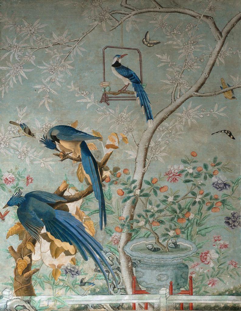 793x1024 Chinese Room Handpainted Wallpaper Columbia Jayes. Chinese