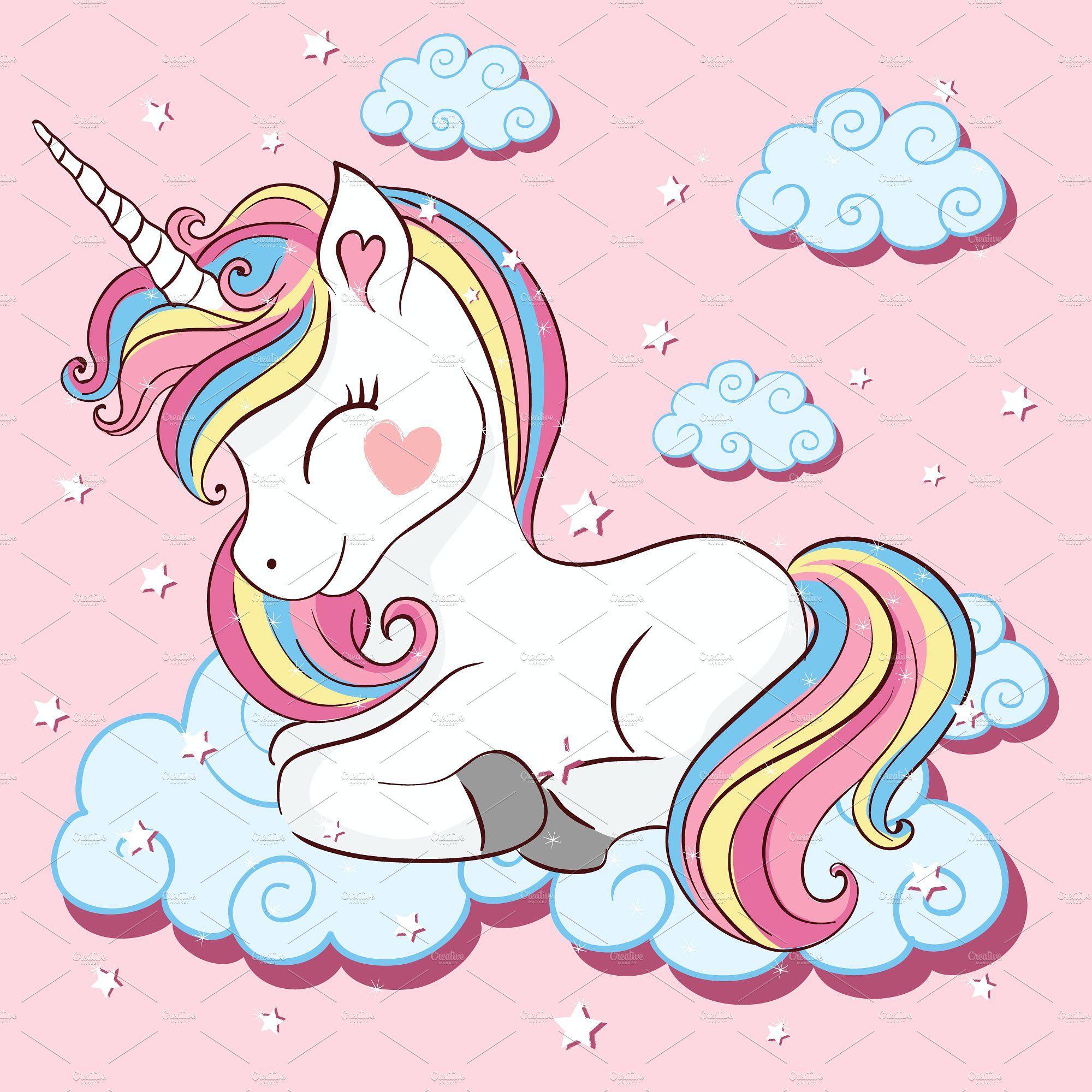 2000x2000 cute unicorn cartoon vector. Unicorn illustration, Unicorn wallpaper cute, Unicorn painting