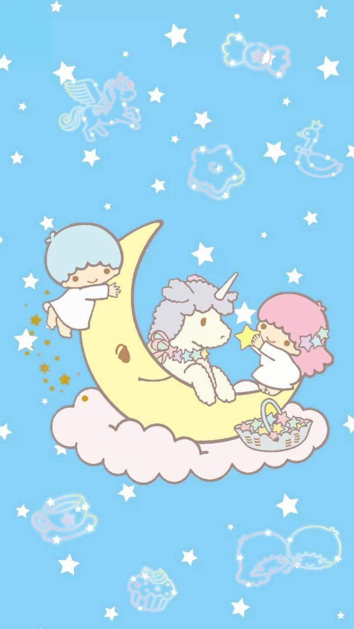 720x1280 art, baby, background, beautiful, beauty, blue background, cartoon, colorful, couple, cute art, cute baby, drawing, illustration, kawaii, pastel, sanrio, stars, sweets, unicorn, wallpaper, we heart it, little twin stars, beautiful art, pastel