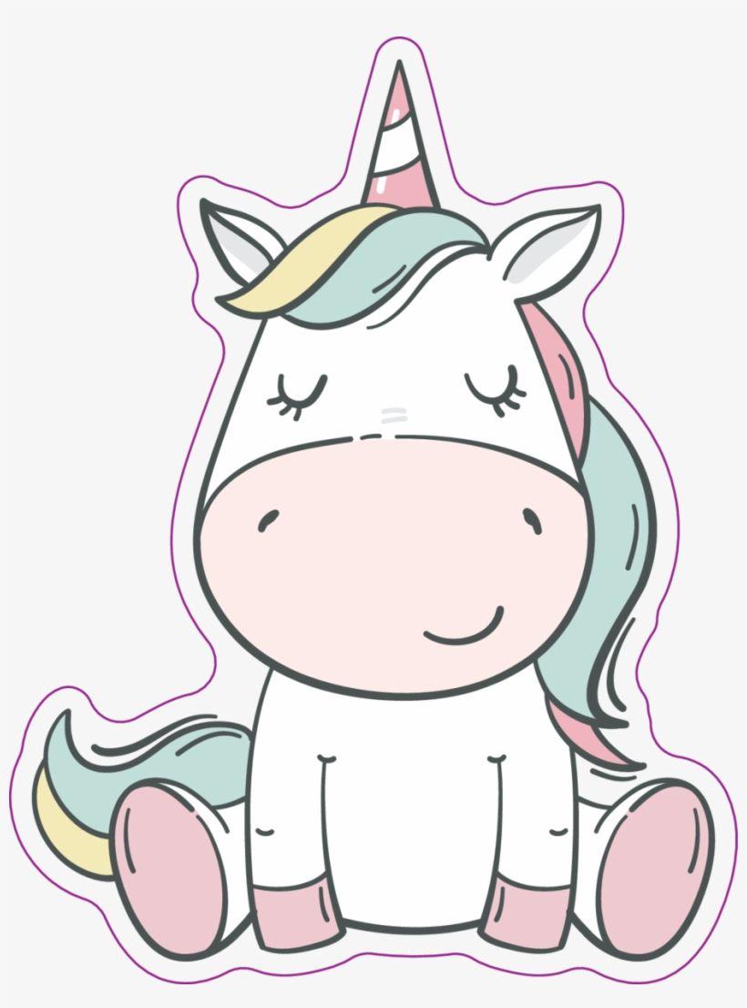 820x1106 Clipart Pink Unicorn Kawaii Stickers Transparent Clipart Baby Unicorn Png Transparent PNG Download on NicePNG