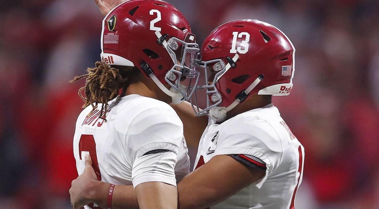 1237x683 Tide's Tua Tagovailoa tweets support for fellow QB Jalen Hurts