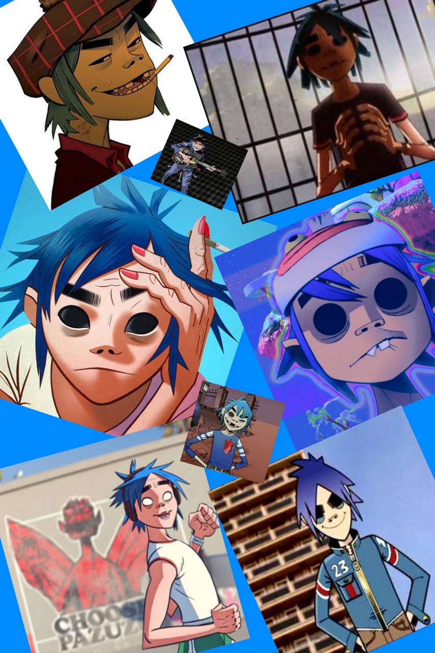 853x1280 Gorillaz 2D wallpaper