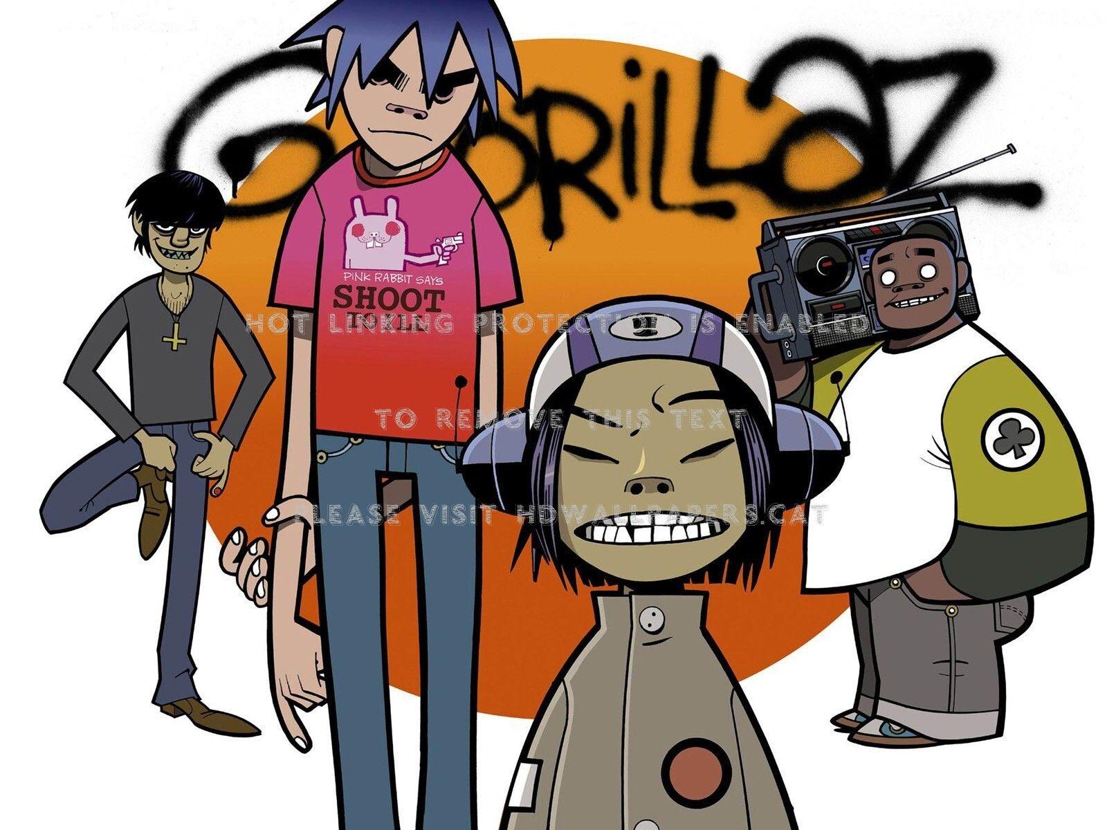 1600x1200 gorillaz 2d russel noodle murdoc music