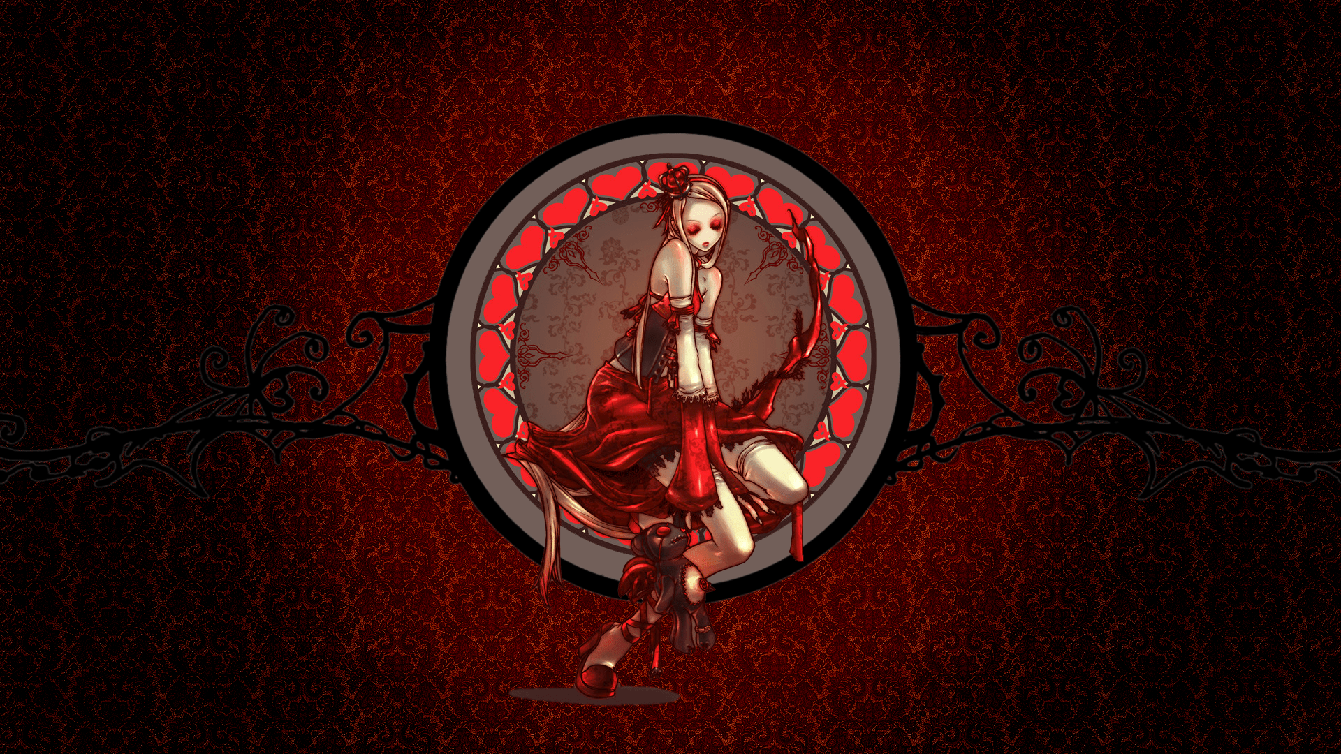 1920x1080 Queen of Hearts Wallpaper