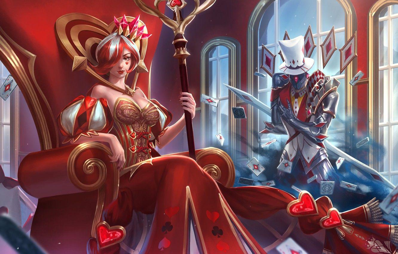 1332x850 Wallpaper hon, art, Heroes of Newerth, Ellonia, Queen of Hearts image for desktop, section игры
