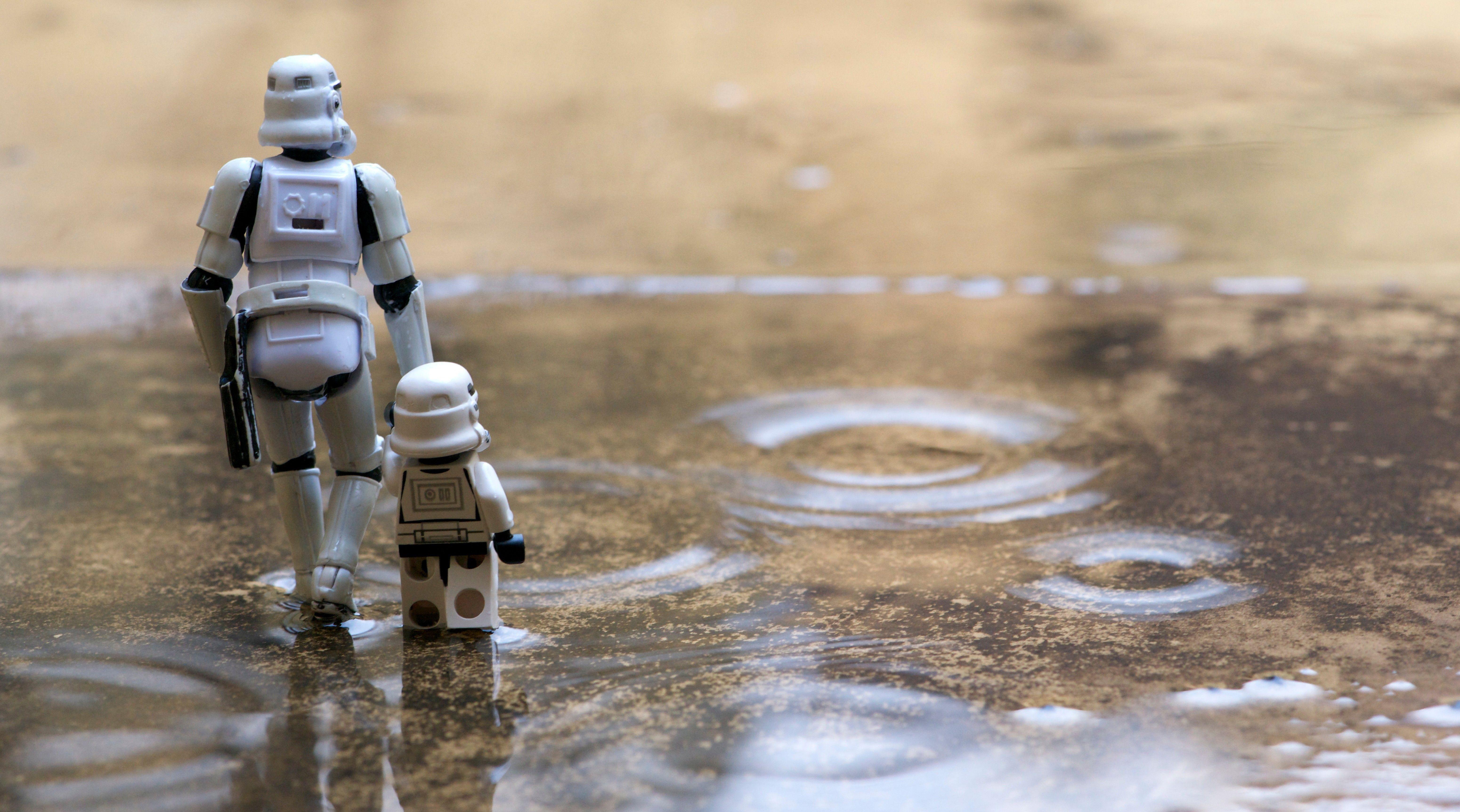 6200x3450 #Star Wars, #rain, #pond, #stormtrooper, #LEGO, wallpaper. Mocah.org HD Wallpaper