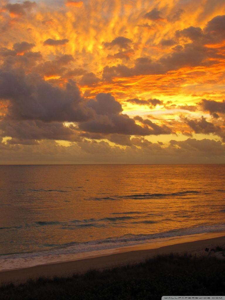 768x1024 Golden Sunset Clouds Ultra HD Desktop Background Wallpaper for : Multi Display, Dual Monitor : Tablet