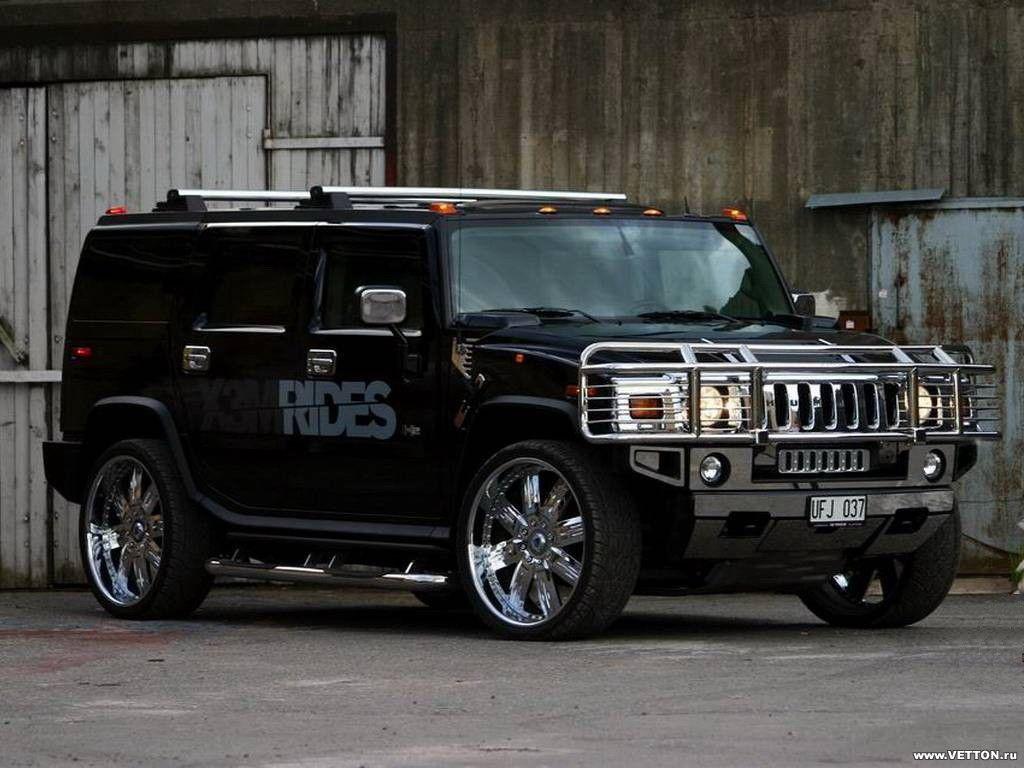1024x768 automotivegeneral: 2015 hummer h2 sedona metallic black chrome wallpaper