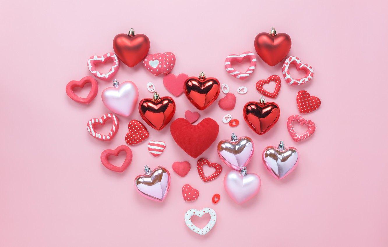 1332x850 Wallpaper love, background, pink, heart, hearts, red, love, pink, romantic, hearts, valentine image for desktop, section настроения