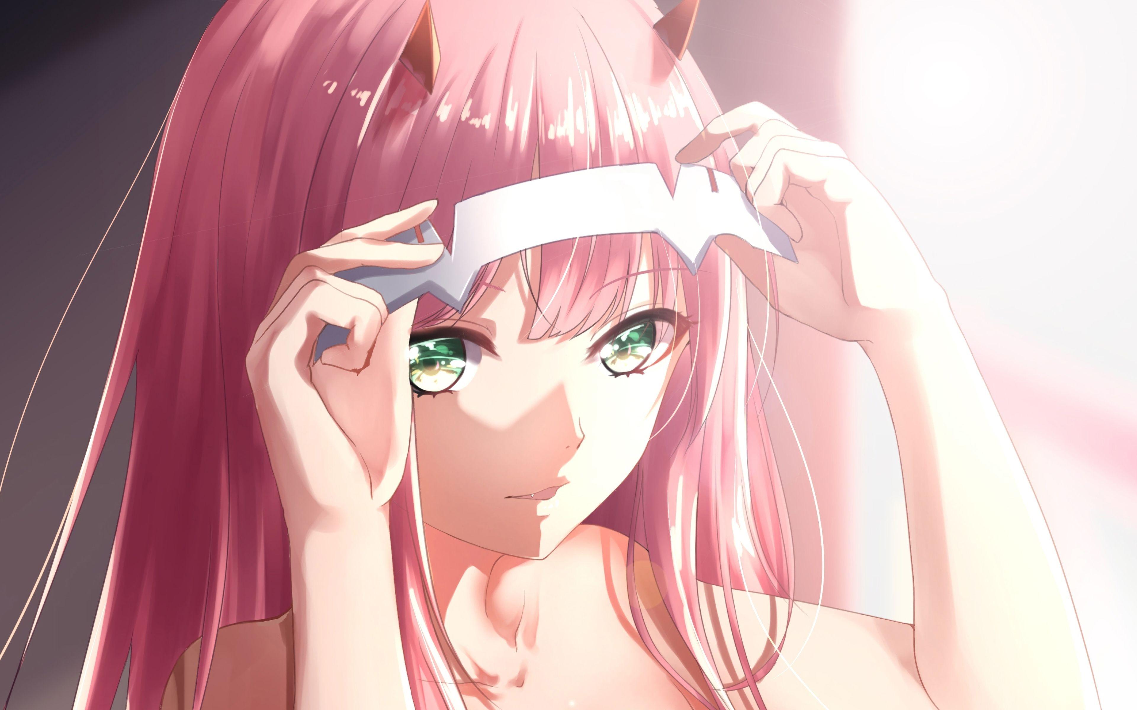 3840x2400 Download wallpaper 4k, Zero Two, pink hair, manga, DARLING in the FRANXX for desktop with resolution 3840x2400. High Quality HD picture wallpaper