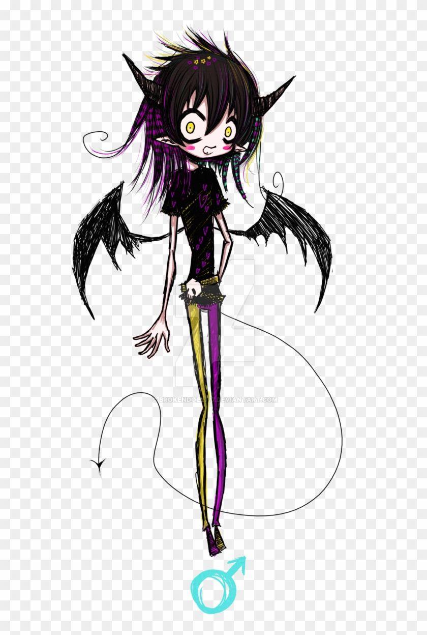 840x1248 Custom Emo Demon Boy Doll Boy Drawing Transparent PNG Clipart Image Download