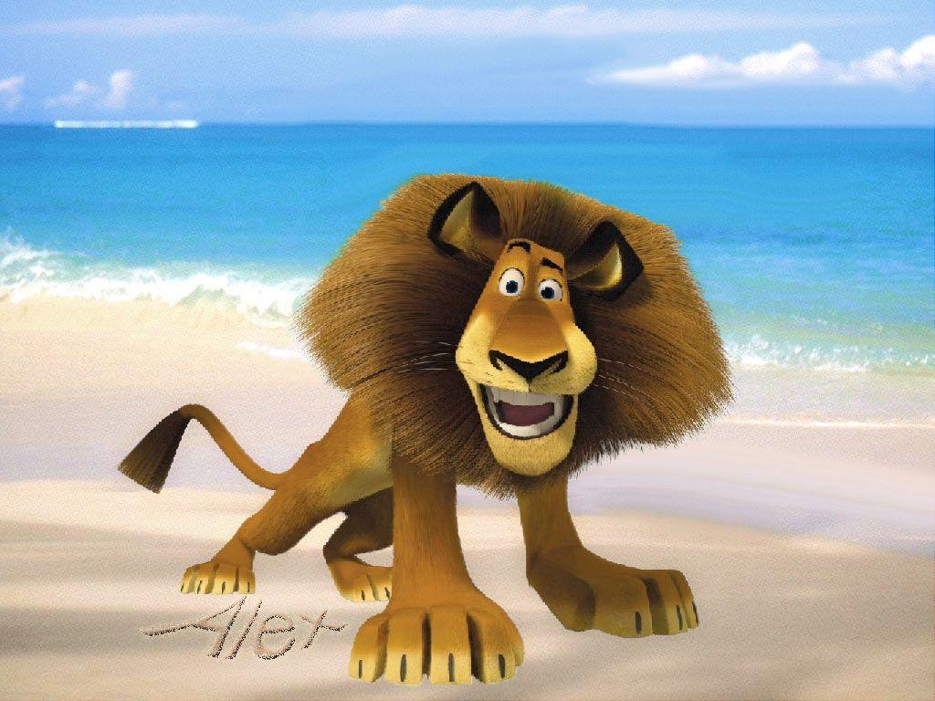 1024x768 Madagascar Lion Alex Cartoon Image for Phone