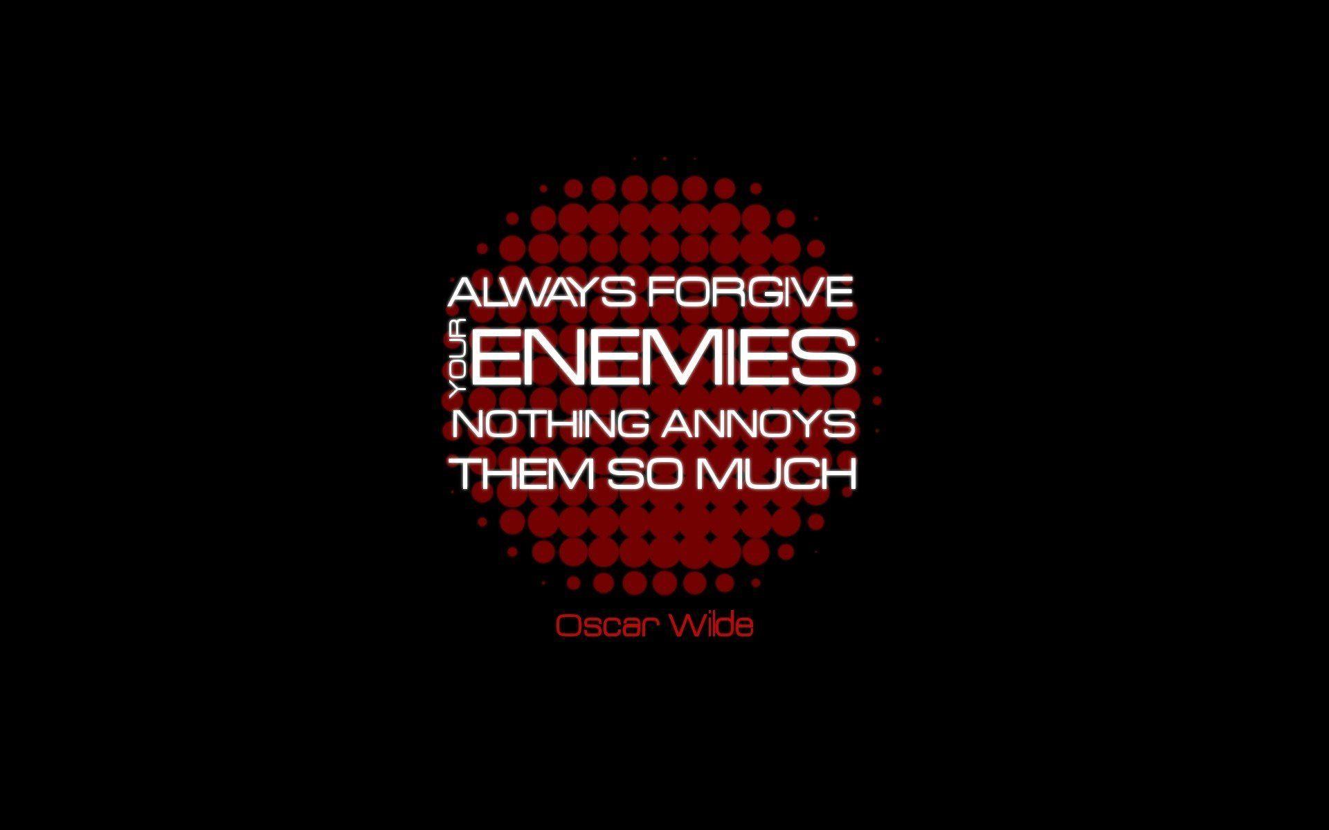 1920x1200 Download wallpaper quotes wallpaper, quotes Oscar Wilde, quotes about enemies for desktop with resolution 1920x1200. High Quality HD picture wallpaper