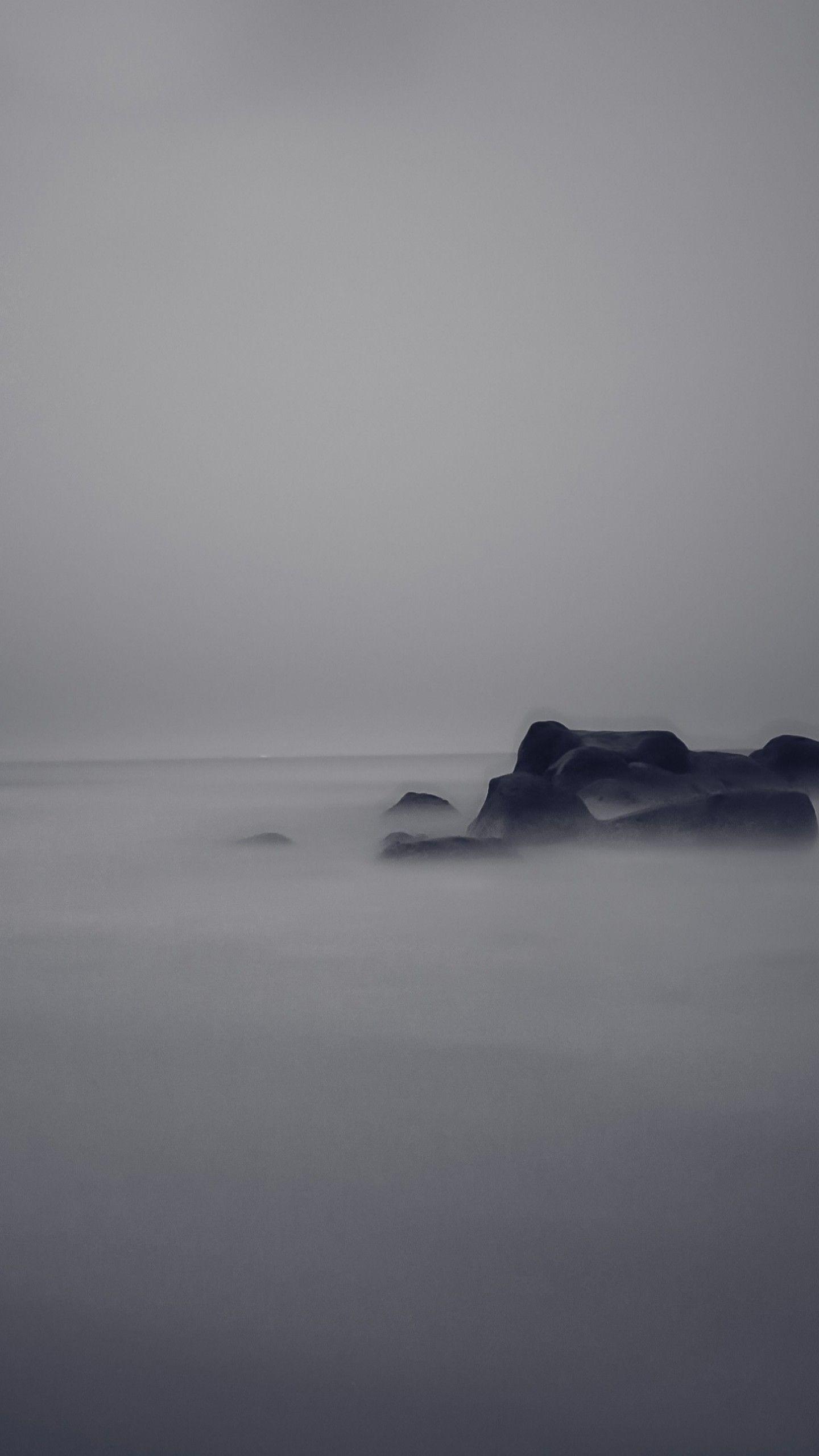1440x2560 Wallpaper Sea, 4k, HD wallpaper, river, fog, rocks, Nature