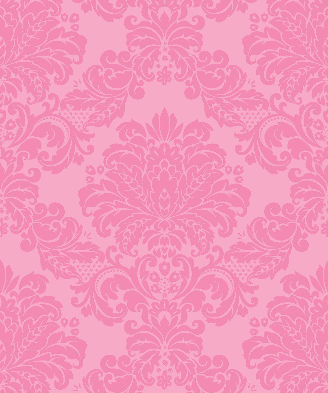 1100x1320 Pink Damask Wallpaper, Bright, Bold & Opulent