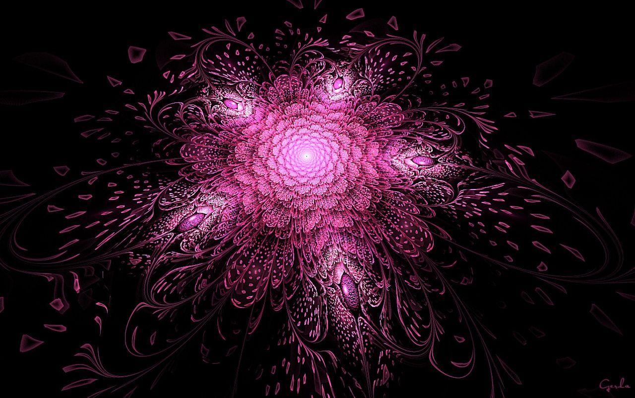 1280x804 Bright Pink Fractal Flower wallpaper. Bright Pink Fractal Flower