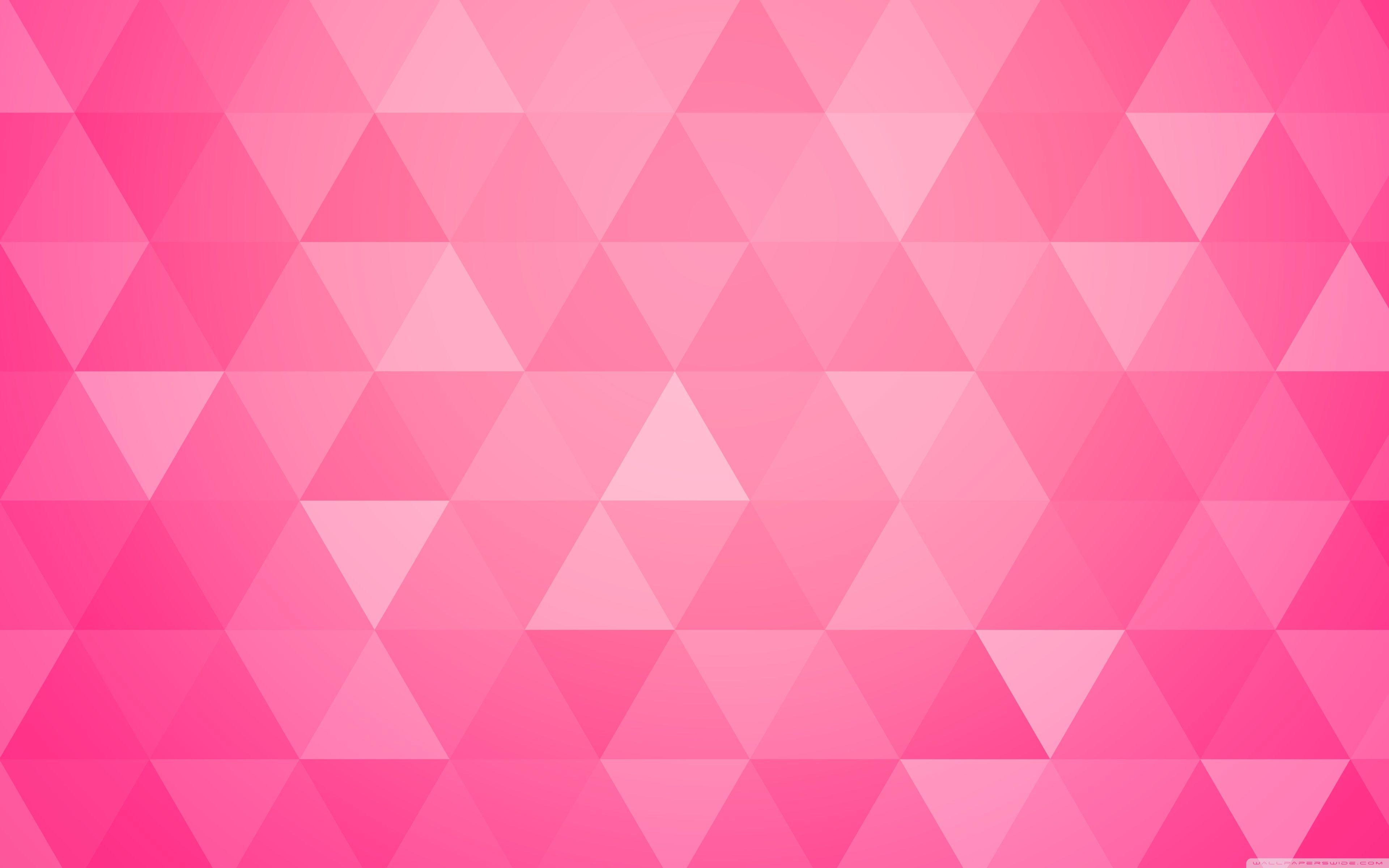 3840x2400 Download Bright Pink Abstract Geometric Triangle. UltraHD Wallpaper