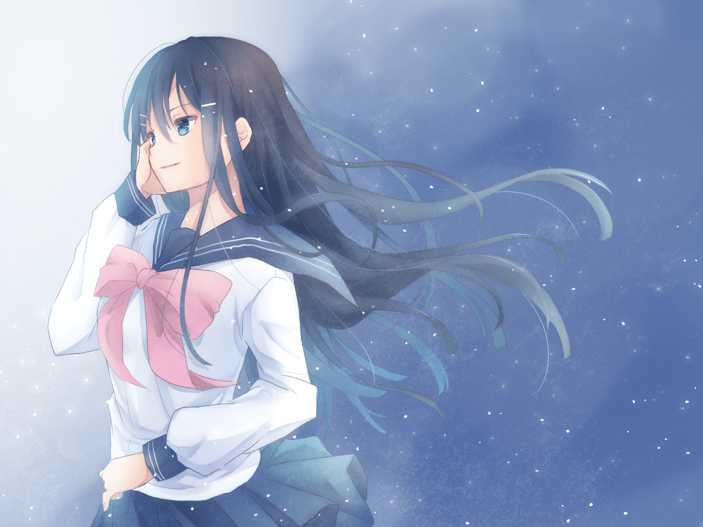 1440x1080 Download 1440x1080 Maizono Sayaka, Danganronpa, Anime Games, Blue Eyes Wallpaper