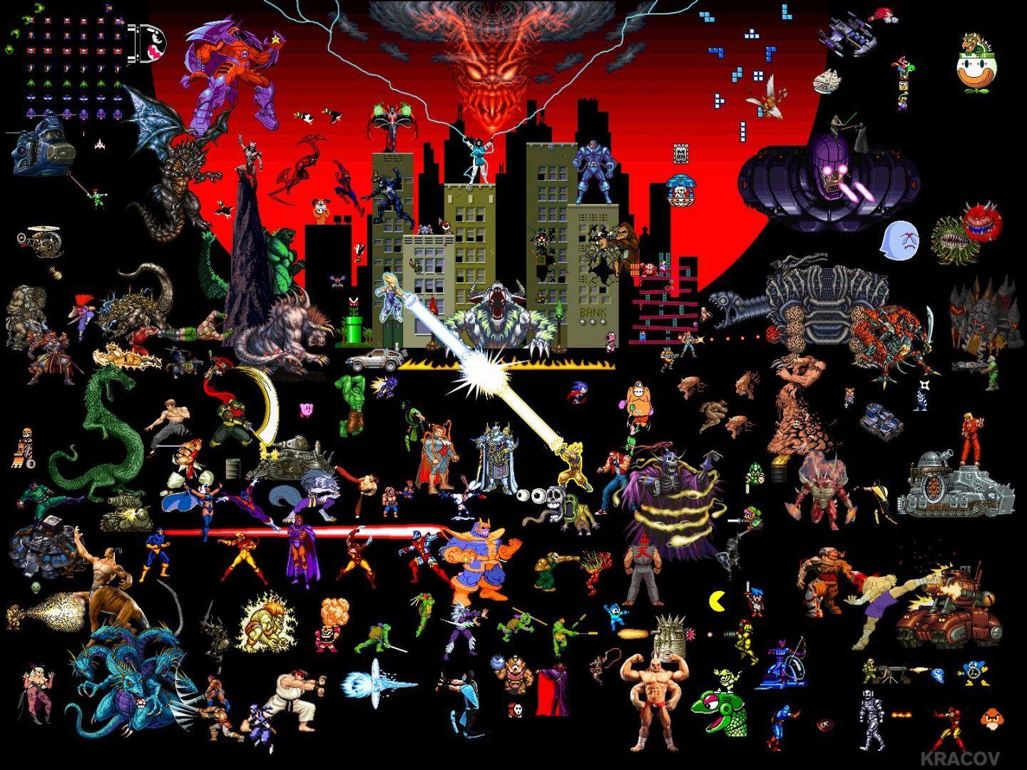 1440x1080 Cropped Retro Game Wallpaper For Iphone For Desktop