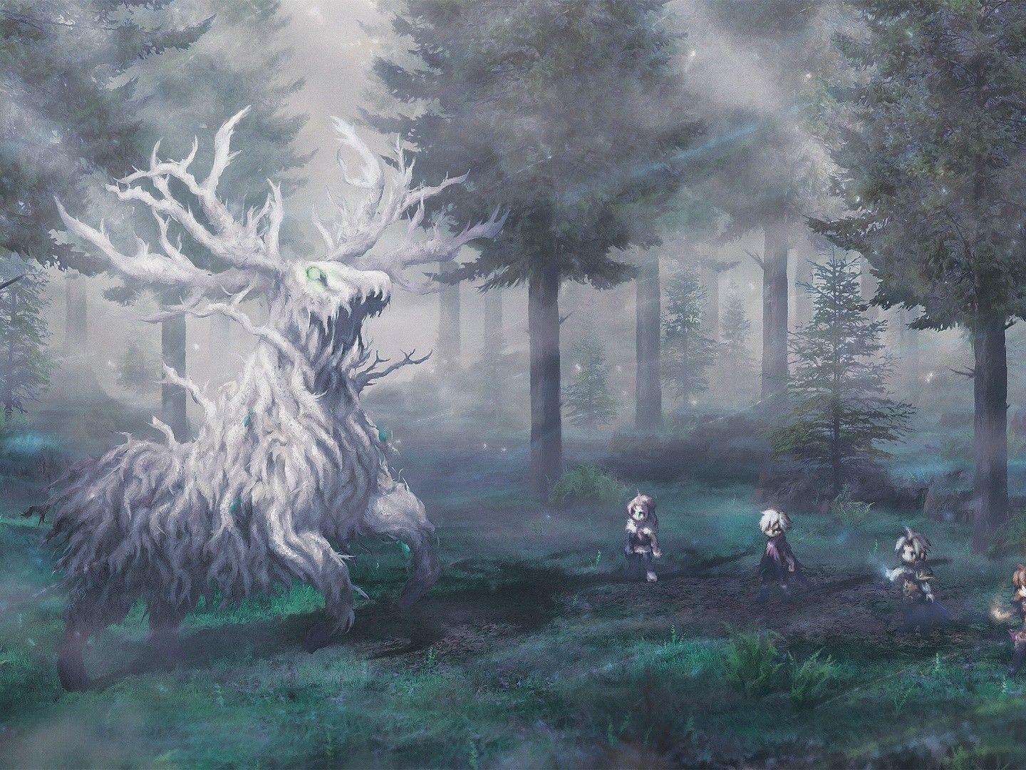1440x1080 Download 1440x1080 Octopath Traveler, Forest, Rpg Games Wallpaper