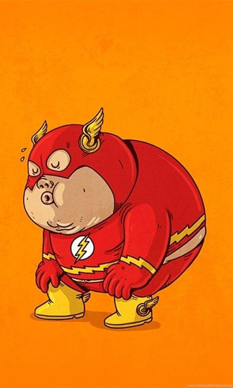 768x1280 Flash Fat Superhero Dc comics Comics Cartoon Wallpaper Desktop Background