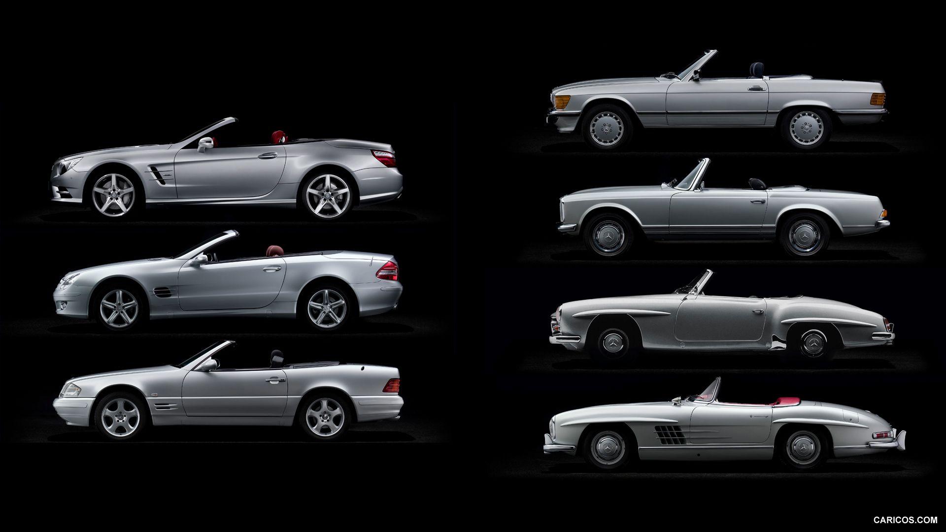1920x1080 Mercedes Benz SL Class Generations. HD Wallpaper