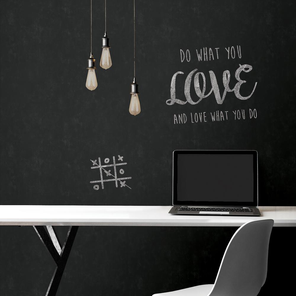 1000x1000 NuWallpaper Black Vintage Chalkboard Peel and Stick Wallpaper Sample NU2220SAM Home Depot