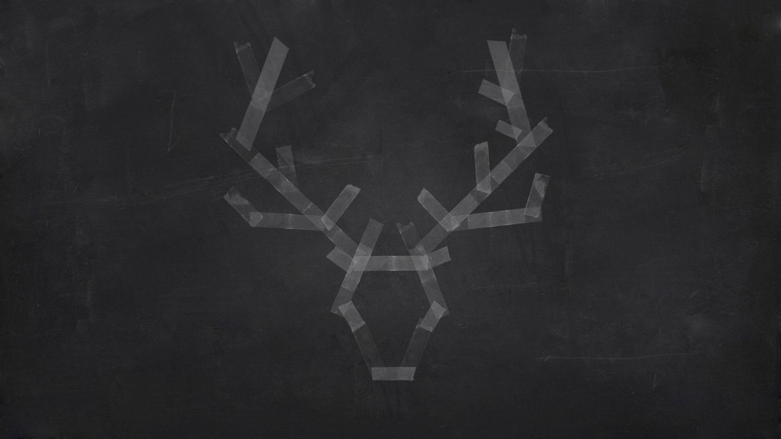 2560x1440 Free Chalkboard Antlers Wallpaper Deco Love
