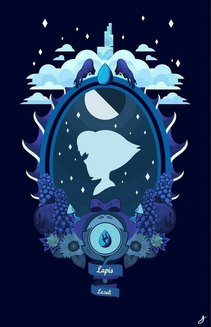 720x1112 silhouette, lapis lazuli, mirror and blue