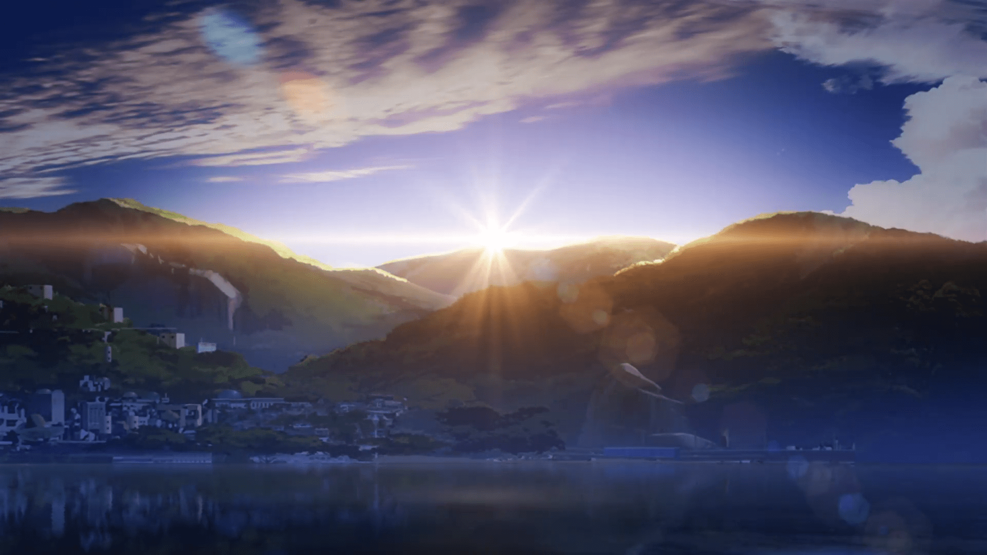 1920x1080 I took the liberty of making some wallpaper of some of the best scenes from A Lull in the Sea. This is arguably the most beautiful anime ever