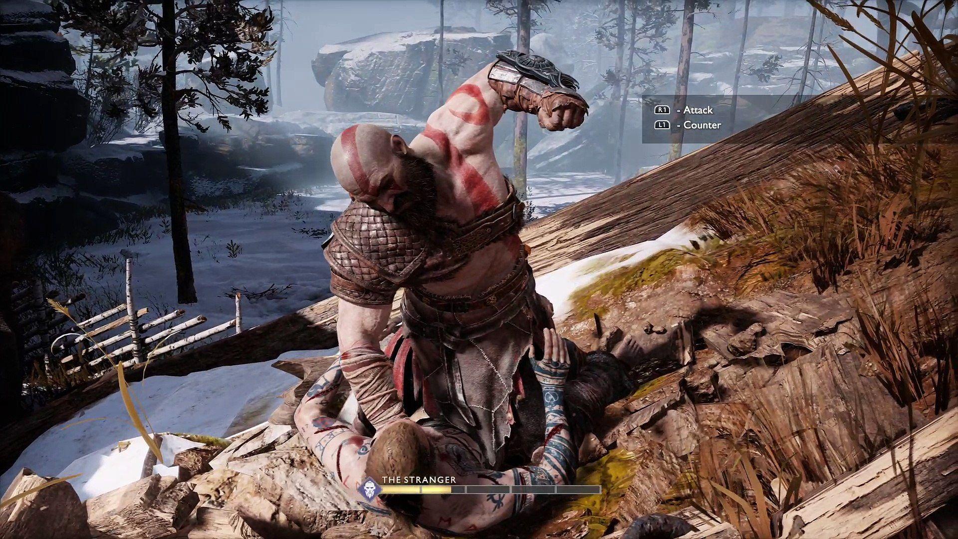 1920x1080 God of War fighting Baldur in epic match