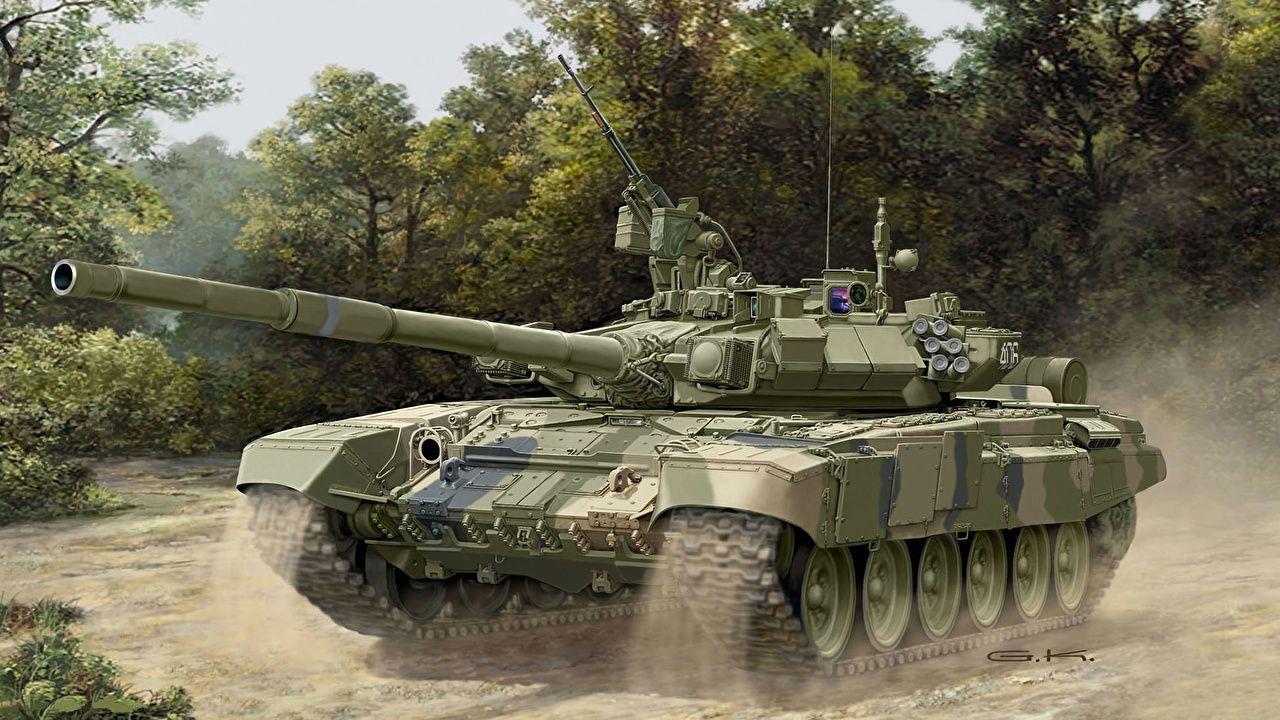 1280x720 Desktop Wallpaper Army Tanks T 90 Painting Art