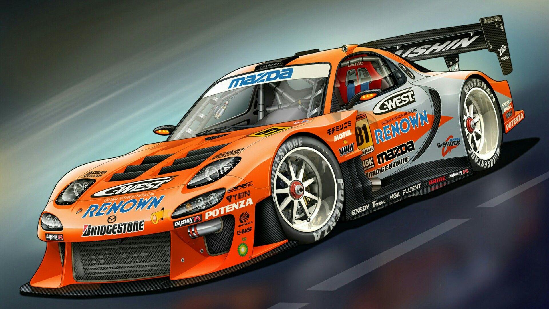 1920x1080 Mazda RX 7 Race Car Wallpaper. Wallpaper Studio 10