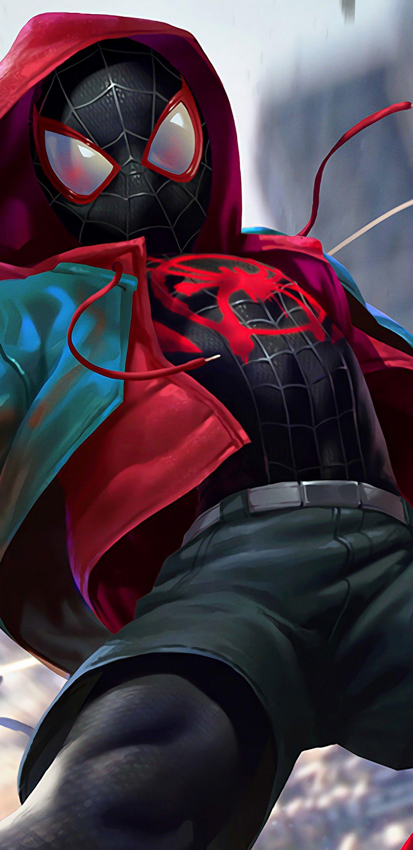 1440x2960 Miles Morales, Spider Man Man Into The Spider Verse Songs