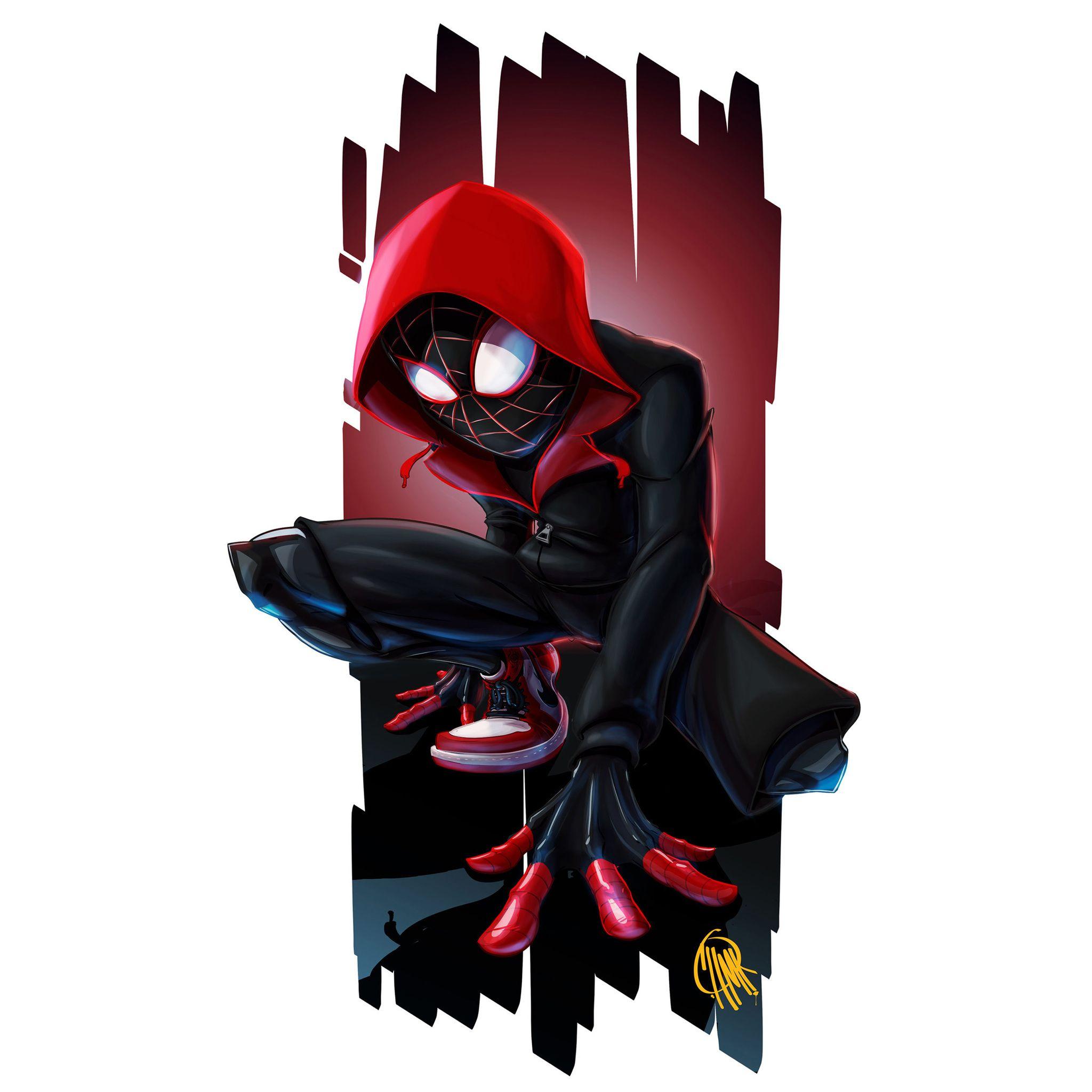 2048x2048 Spiderman Miles Morales Art 4k iPad Air HD 4k Wallpaper, Image, Background, Photo and Picture