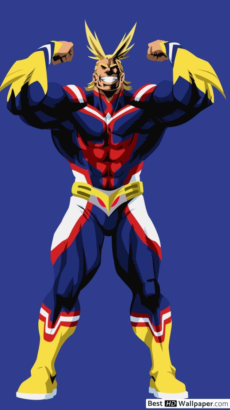 750x1334 My Hero Academia Might (Minimalist) HD wallpaper download