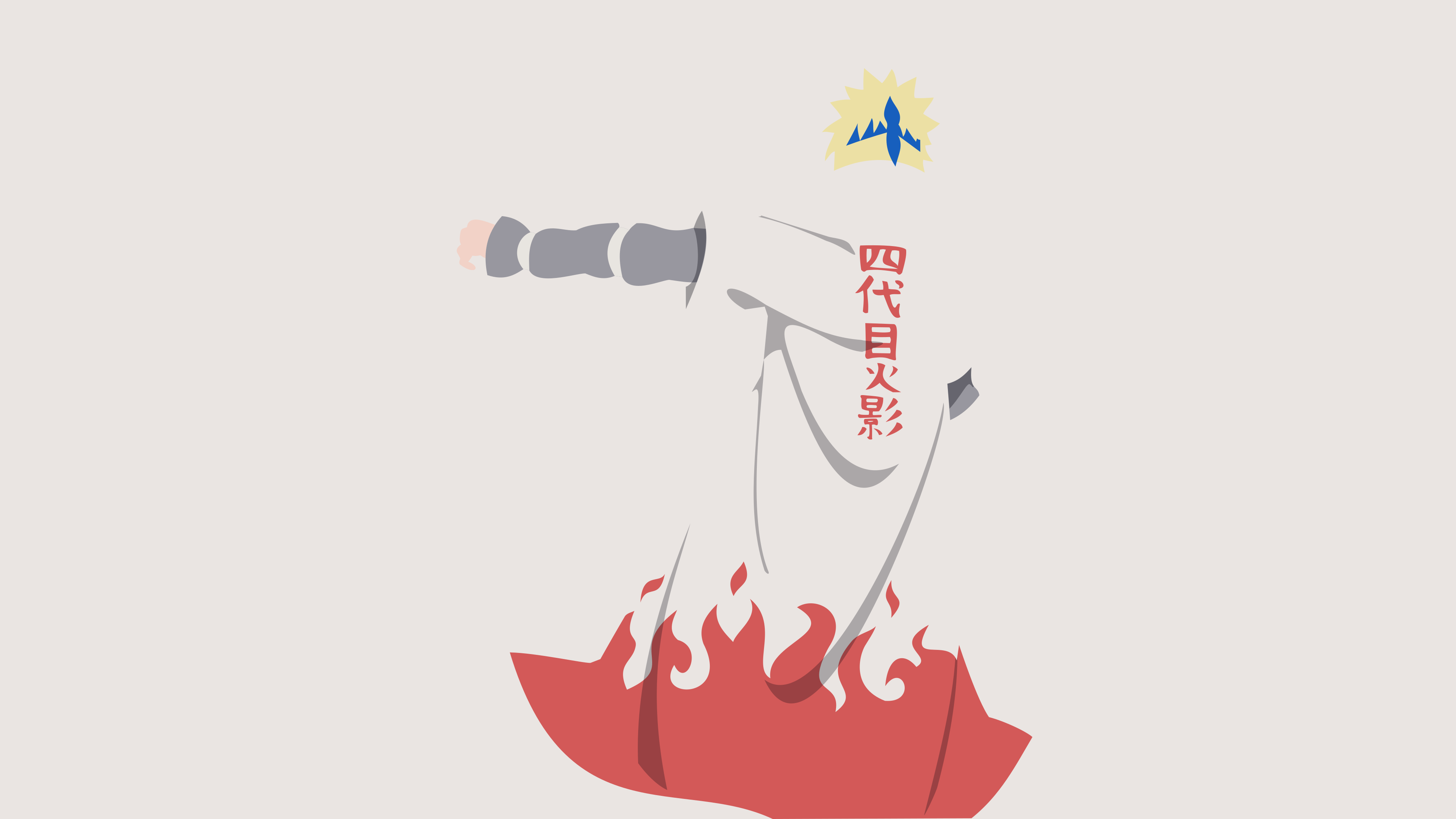 3840x2160 Minimalist Namikaze Minato wallpaper I made [3840x2160]