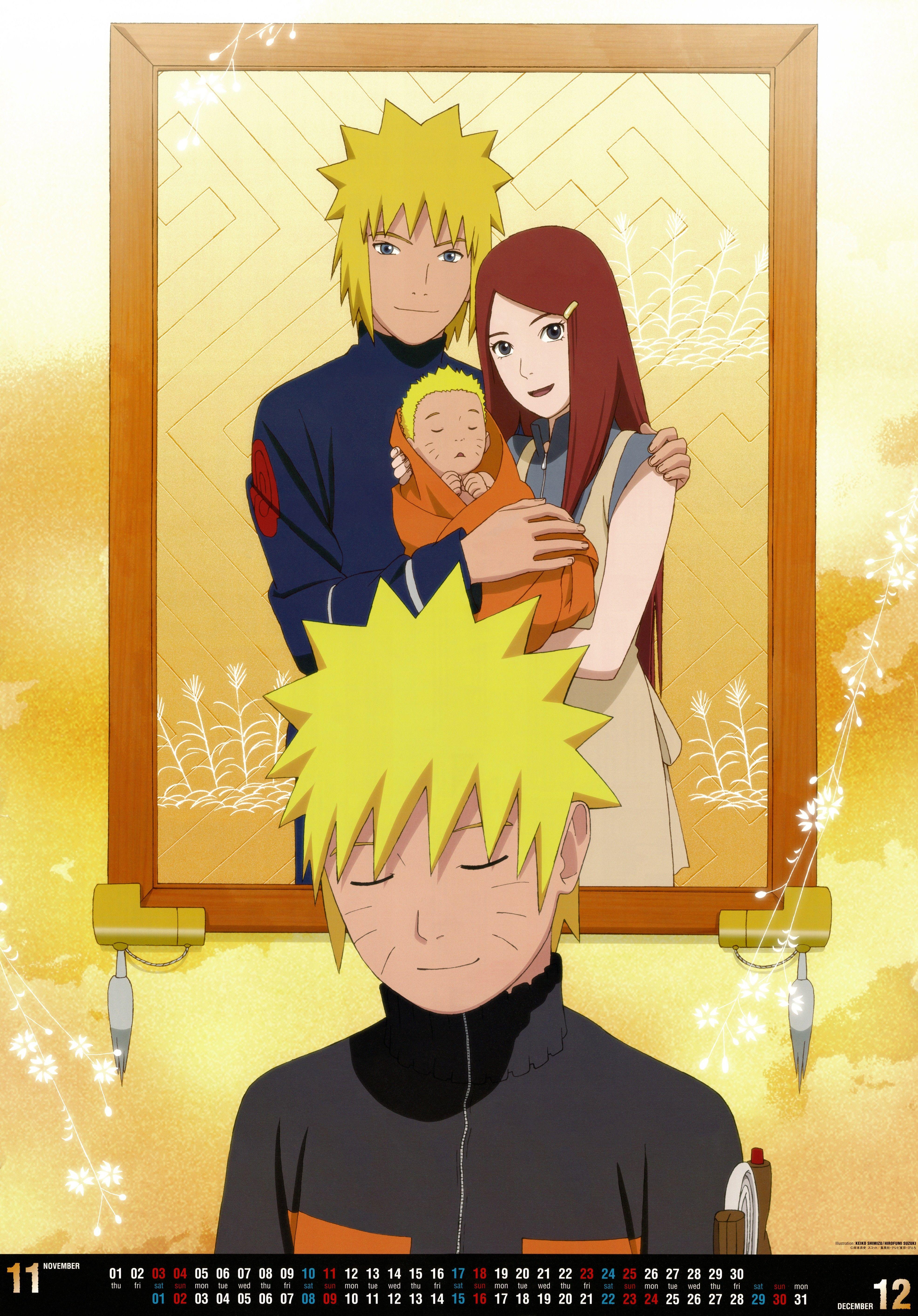 3942x5646 naruto, Shippuden, Calendar, Minato, Namikaze, Uzumaki, Kushina, Uzumaki, Naruto Wallpaper HD / Desktop and Mobile Background