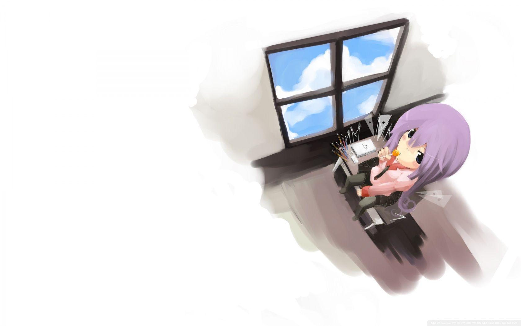 1680x1050 Anime Office Girl Ultra HD Desktop Background Wallpaper for 4K UHD TV : Tablet