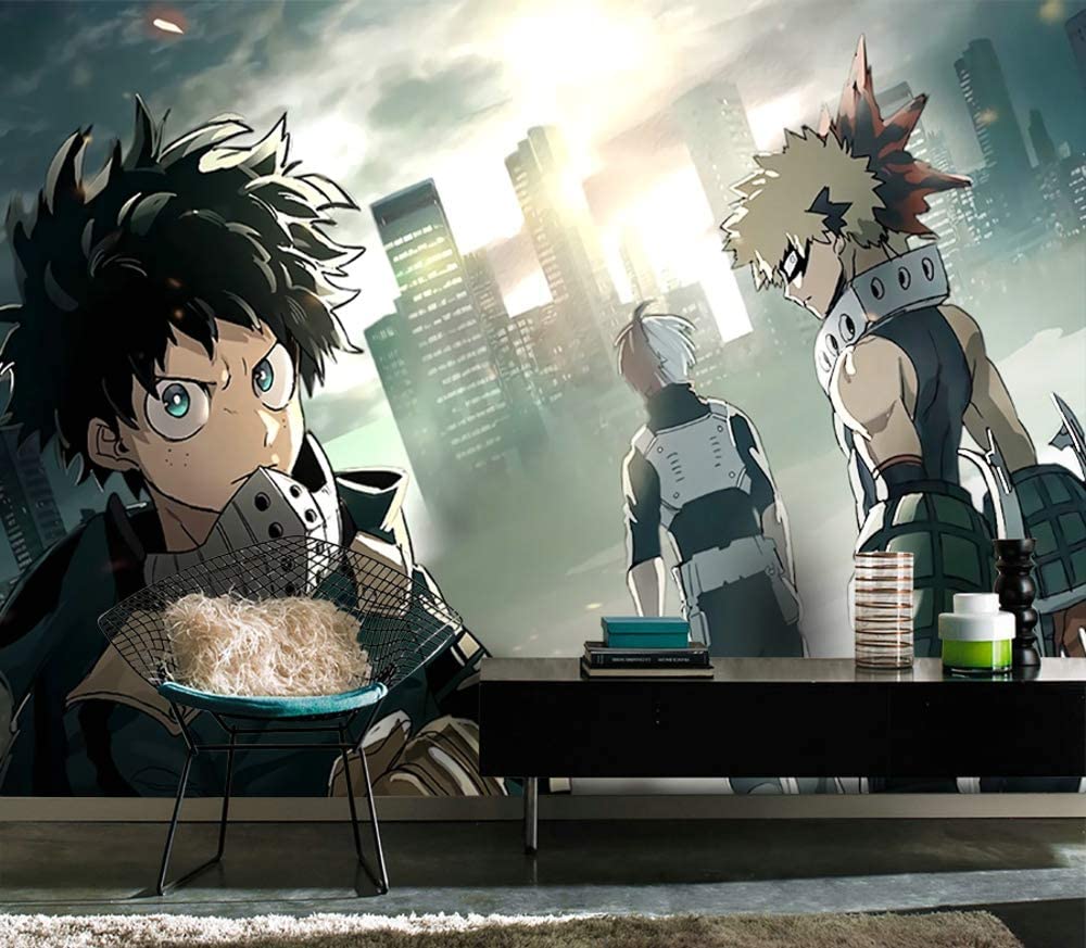1000x873 My Hero Academia Anime Kids Mural HD Print 3D Photo Wallpaper Living Room Bedroom Office Corridor Wall Decoration 350cmx256cm: Amazon.co.uk: DIY & Tools