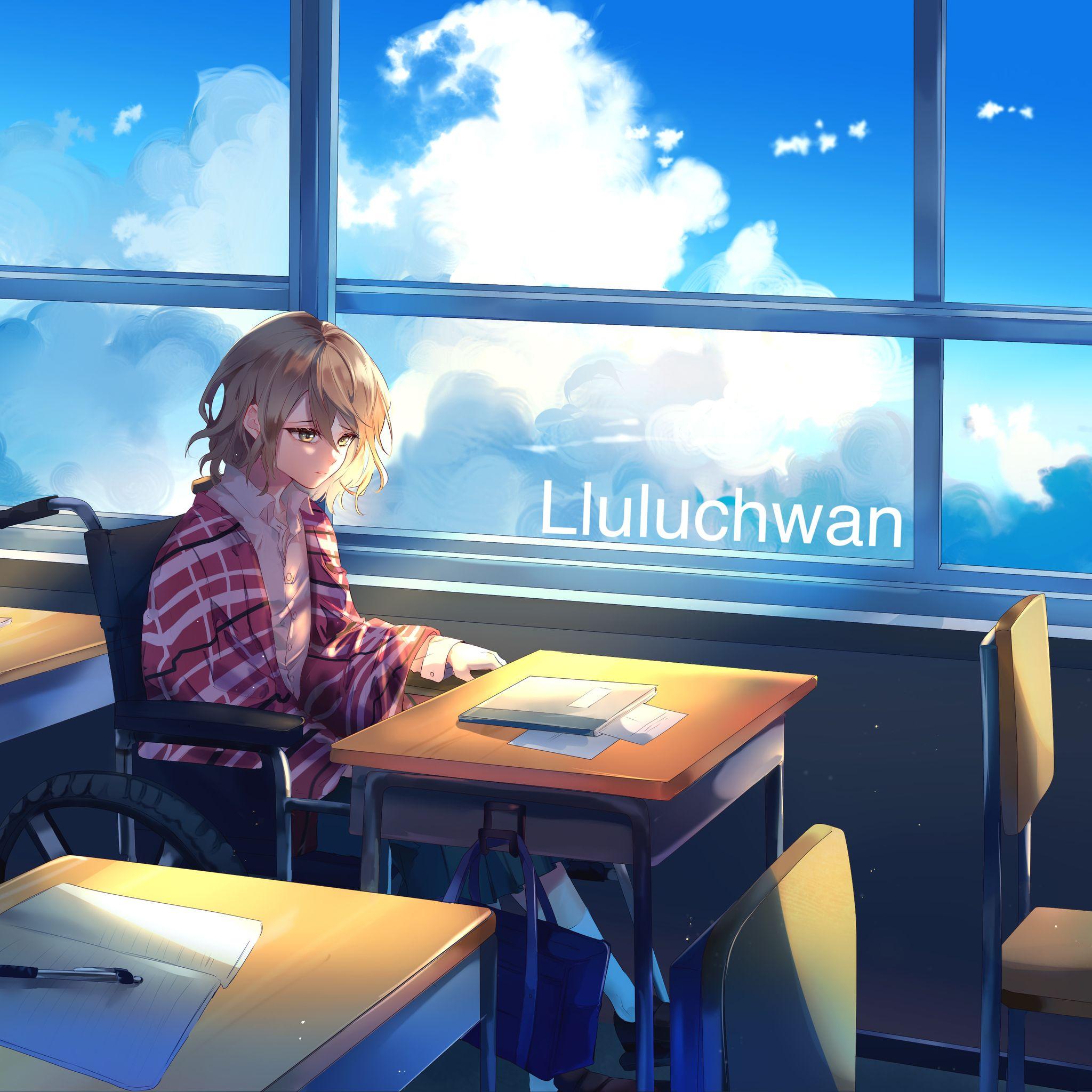 2048x2048 Anime Manga Girl Alone In Class Room 5k iPad Air HD 4k Wallpaper, Image, Background, Photo and Picture
