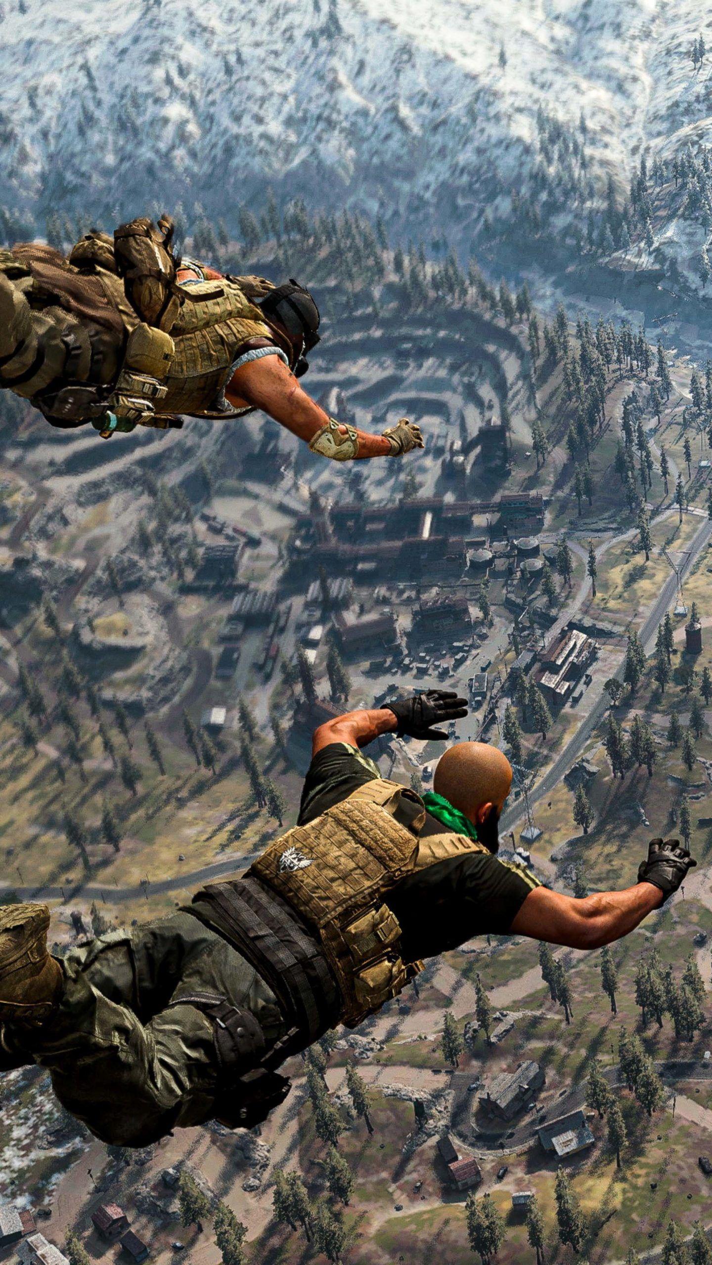 1440x2560 Skydive Call of Duty Warzone 4K Ultra HD Mobile Wallpaper