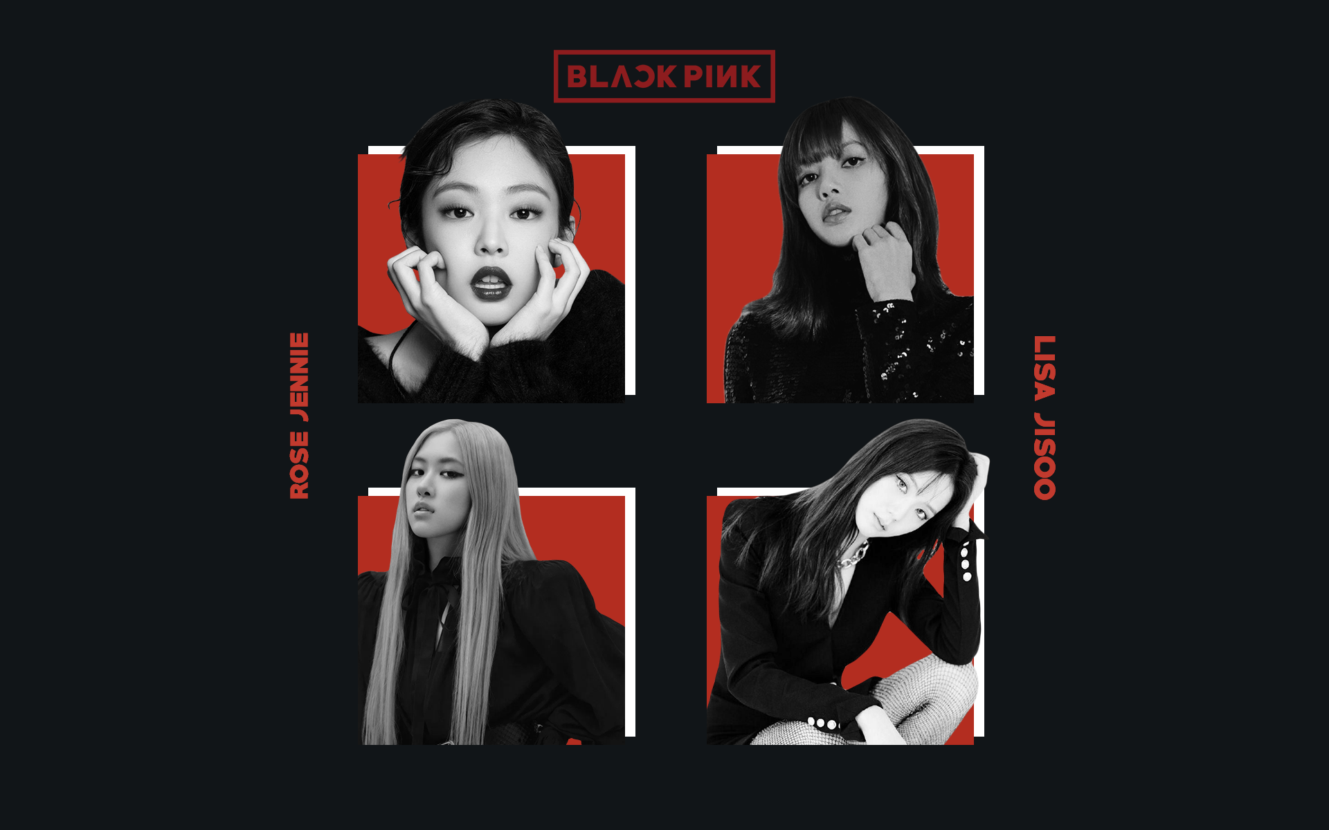 1920x1200 BLACKPINK wallpaper of all the 4 members