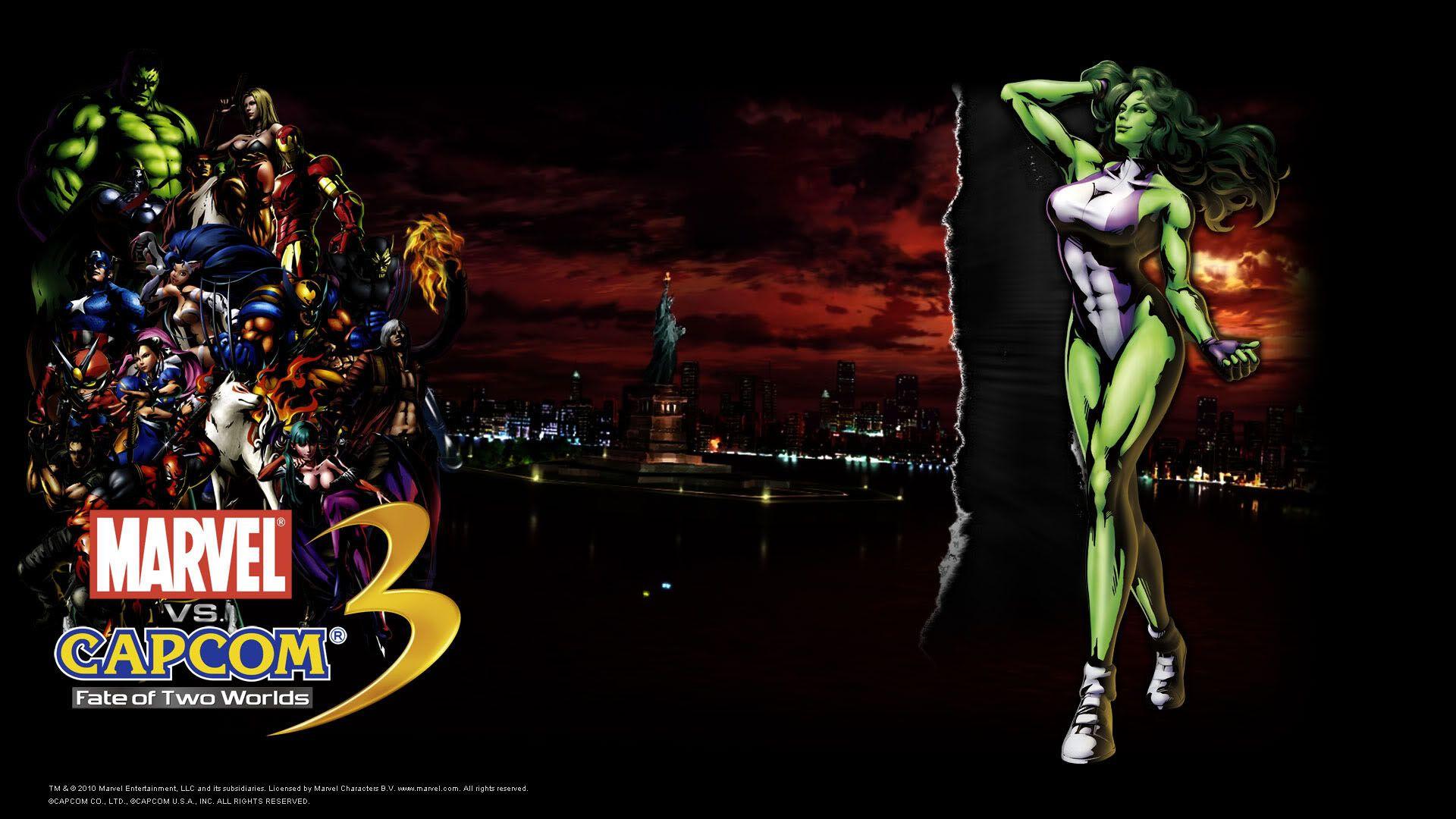 1920x1080 She Hulk Vs Capcom 3 Wallpaper