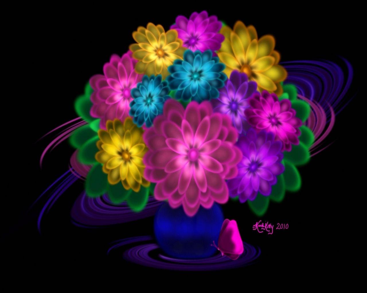 1280x1024 Dizzy Daisies Colors Wallpaper