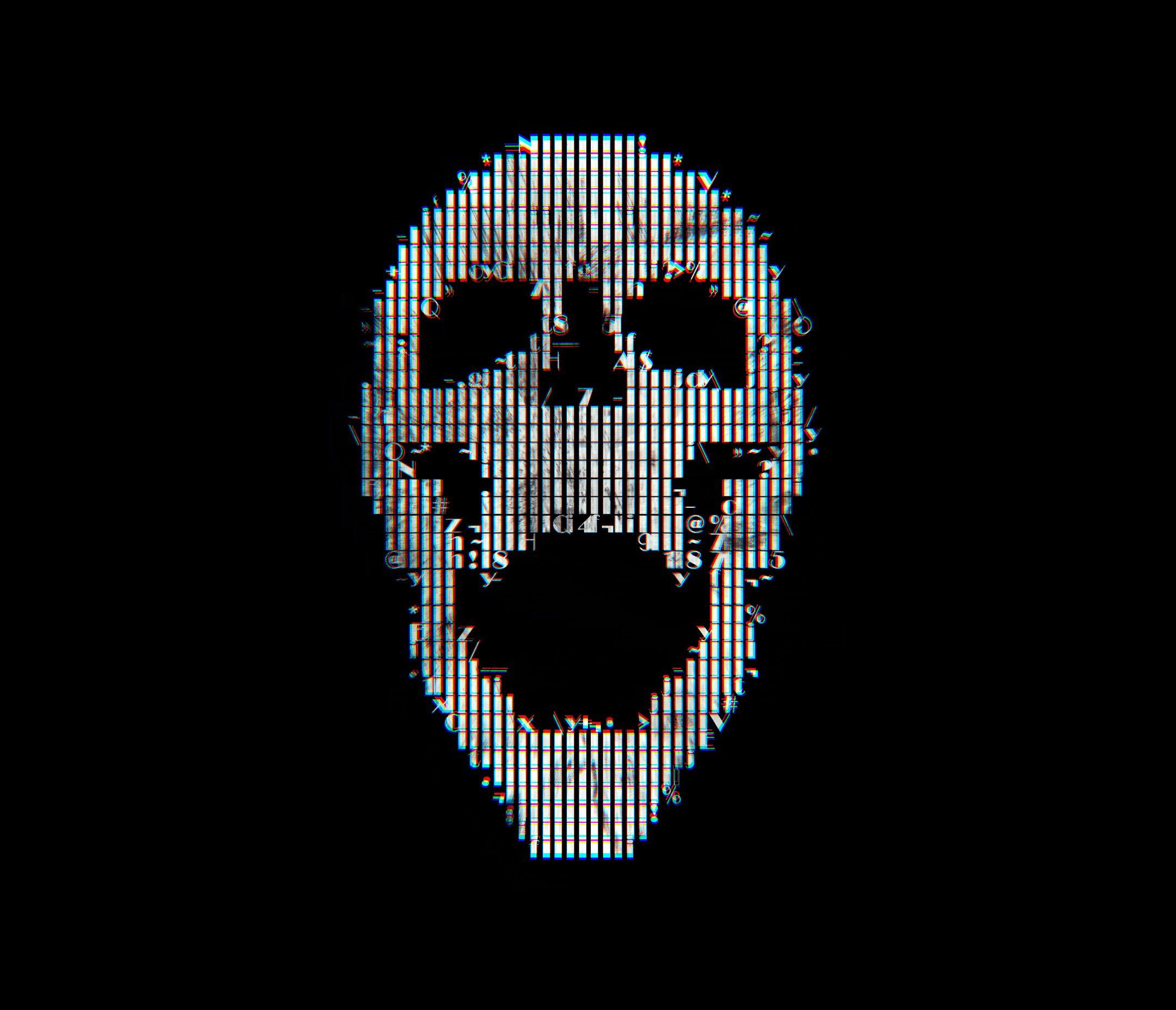 2160x1856 Glitch Art Skull Abstract, HD Abstract, 4k Wallpaper, Image, Background, Photo and Picture