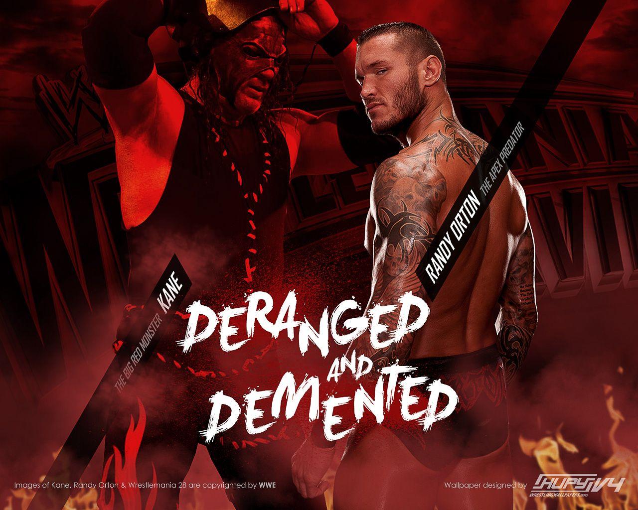 1280x1024 Wrestlemania 28:Kane vs Randy Orton
