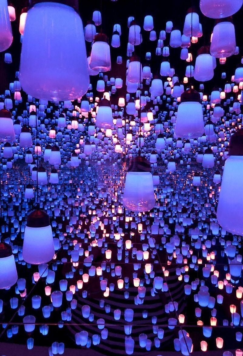 800x1171 Team Lab Borderless, Tokyo, Japan. Art museum, Purple wallpaper, Digital art