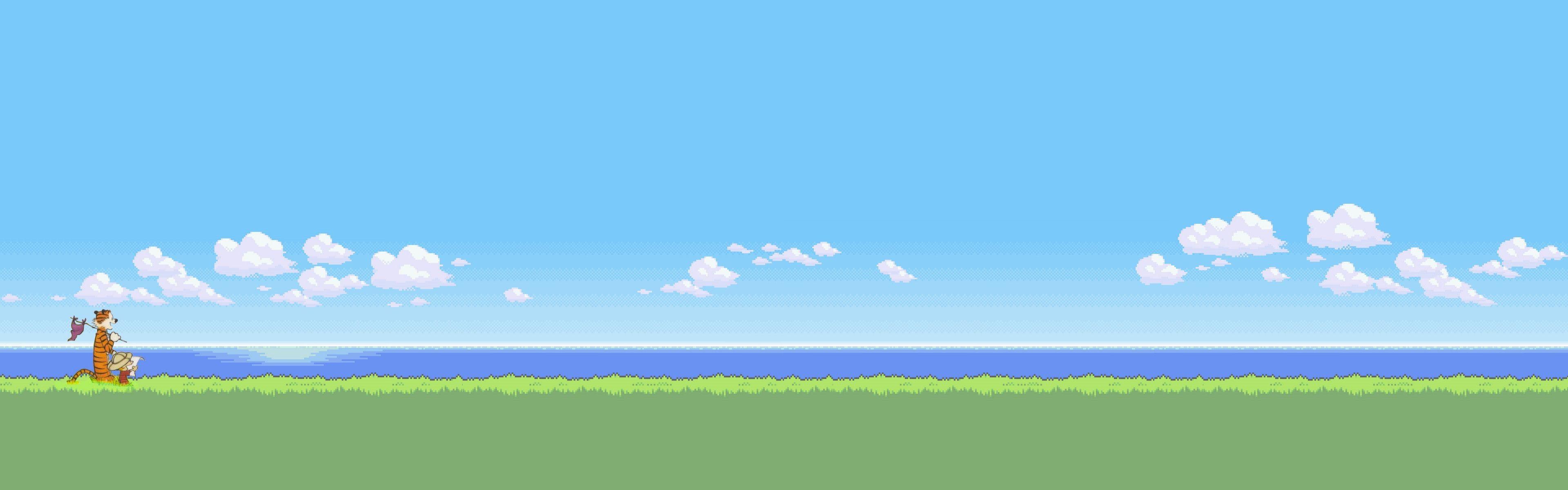 3840x1200 Pokemon Dual Screen Wallpaper
